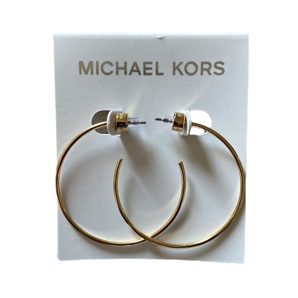 Michael Kors Gold Hoop Earrings - Picture 1 of 3